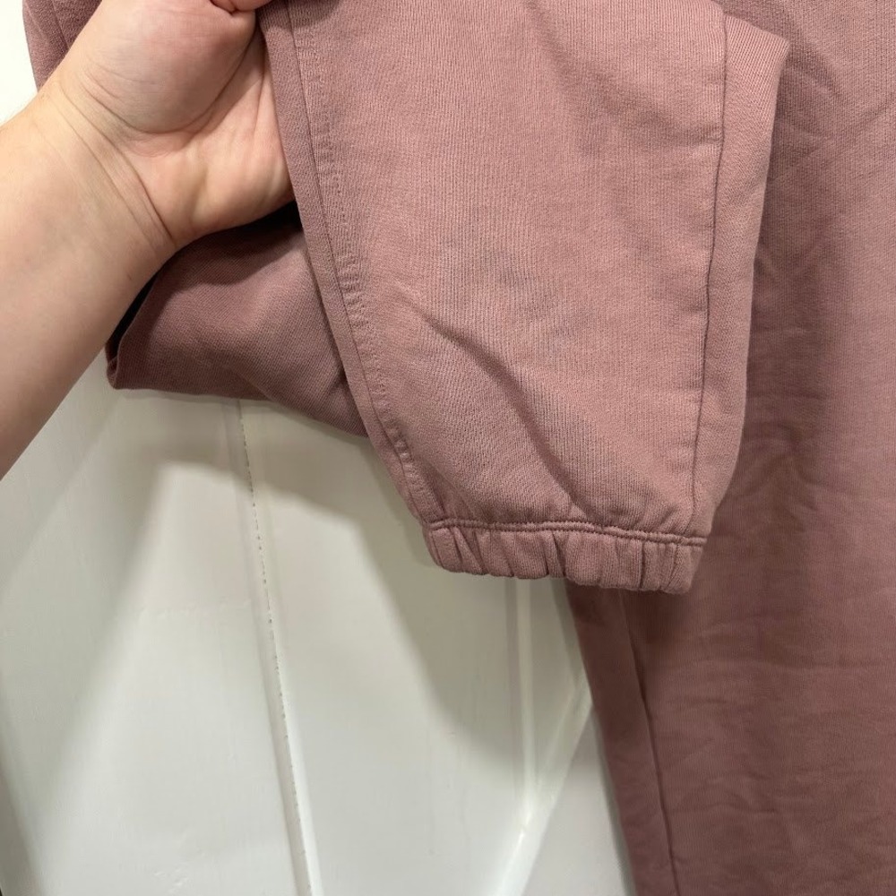 Vince Womens Sweatpants Size S Essential Joggers Mauve Pink 100% Cotton Lounge - Picture 4 of 8